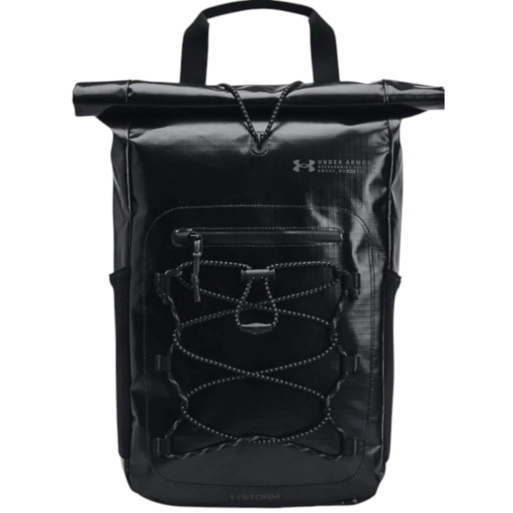 Under Armour Backpack 18L UA Storm Water Repellent Black Summit Roll Top Bag